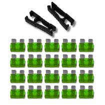 Pack 20 Fusíveis 30A Padrão Médio ATO com Alicate de Remoção Automotivo Pack 20 Fusíveis 30A Padrão Médio ATO com Alicate de Remoção Automotivo