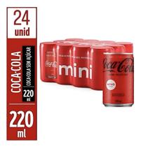 Pack 24 Refrigerante Sem Açúcar Coca-cola Mini Lata 220ml Pack 24 Refrigerante Sem Açúcar Coca-cola Mini Lata 220ml