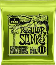 Pack 3 Encordoamentos Ernie Ball Slink 010-046 Guitarra Pack 3 Encordoamentos Ernie Ball Slink 010-046 Guitarra
