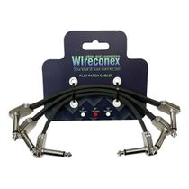 Pack 3 flat patch wireconex wfc6p plug ts cachimbo 15,24cm