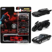 Pack 3 Miniaturas The Batman 2022 - Nano Hollywood Rides - 4 cm - Jada