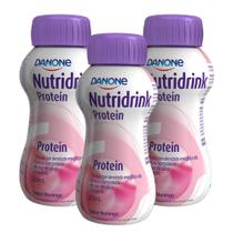 Pack 3 Nutridrink Protein Morango 200ML - DANONE