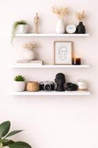 PACK 3 PRATELEIRAS 90x10 BRANCAS S. INVISÍVEL COZINHA ENFEITES QUARTO PACK 3 PRATELEIRAS 90x10 BRANCAS S. INVISÍVEL COZINHA ENFEITES QUARTO