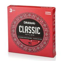 Pack 3 Sets Encordoamento D'addario Violão Nylon Ej27n-3d Tensão Normal