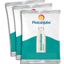 Pack 3 unidades Leite em Pó Desnatado Instantâneo Piracanjuba 400g - Kit com 3x400g