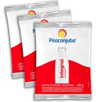 Pack 3 unidades Leite em Pó Integral Instantâneo Piracanjuba 400g - Kit com 3x400g