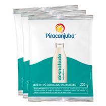 Pack 3un Leite em Pó DESNATADO Piracanjuba 3x200g