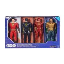 Pack 4 Bonecos Batman, Flash, Shazam E Aquaman Sunny