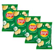 Pack 4x Batata Frita Lisa Lays SourCream Creme de Cebola 70g