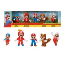 Pack 5 Bonecos Coleção Transformações do Mario Super Mario