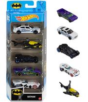 PACK 5 Carrinhos Hot Wheels BATMAN DC Temático 1:64 1MAGNUS GTN43