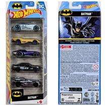 PACK 5 Carrinhos Hot Wheels BATMAN DC Temático 1:64 1MAGNUS JBJ76