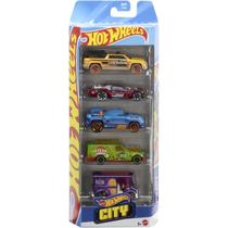 Pack 5 Carrinhos Hot Wheels City Mattel