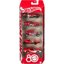 Pack 5 Hot Wheels - 80 Anos Mattel - JGK08