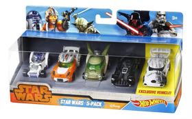 Pack 5 Miniaturas Hot Wheels Star Wars Escala 1/64 Exclusivo