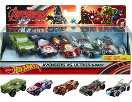 Pack 5 Miniaturas Hotwheels Marvel Avengers Vs Ultron 1/64