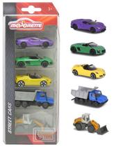 Pack 5 Miniaturas Street Cars A - Ford GT, Audi R8, Alfa Romeo 4C Spider, Caminhão, Trator - 1/64 - Majorette
