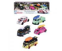 Pack 5 Miniaturas - Volkswagen The Originals - Kombi e Fusca - Gift Pack - 1/64 - Majorette