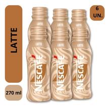 Pack 6 Bebida Láctea Nescafé Latte Frasco 270ml