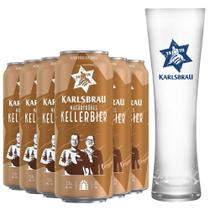 Pack 6 Cervejas Kellerbier 500ml + Copo - Karlsbrau