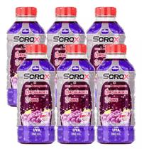 Pack 6 Sorox hidratante zero açúcar 8 ions sabor uva 550mL