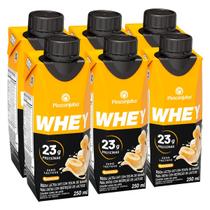 Pack 6 unidades Bebida Láctea Whey 23g de Proteína Piracanjuba Zero Lactose Sabor Banana 250ml - Kit com 6x250ml