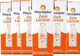 Pack 6x Leite UHT Semidesnatado Zero Lactose Piracanjuba 1l
