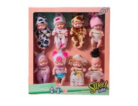 Pack 8 Bonecas Bebê Reborn Fofos Com Roupinhas Articulados