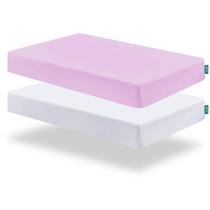 Pack and Play Sheets Biloban Fitted, pacote com 2 unidades para colchão Graco