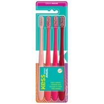 Pack Anual Com 4 Escova Dental Basic Kess Macia