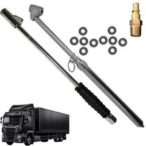 Pack Bico Inflador Calibrador Longo Borracharia Caminhões e Onibus