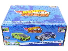 Pack c/ 2 Carrinho em Miniatura Hot Wheels Pull-Back Speeders - Metal 1/43 - Mattel