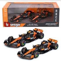 Pack c/ 2 Carros Formula 1 McLaren MCL38 - Miami GP 2024 - 4 L. Norris 81 O. Piastri - 1:43 - Burago Pack c/ 2 Carros Formula 1 McLaren MCL38 - Miami GP 2024 - 4 L. Norris 81 O. Piastri - 1:43 - Burago