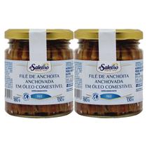 Pack c/ 2 Files de Anchova Argentino Di Salerno vidro 180g