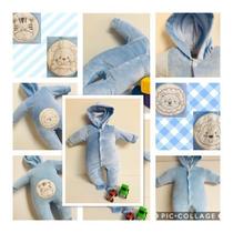 Pack C/2 Macacao Bebe Menino Longo Inverno Plush Carinha