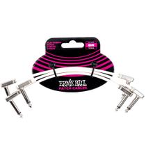Pack c/3 cabo ernie ball pedal flat plug l p06385 white