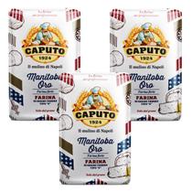 Pack c/ 3 Farinhas 0 Italiana Caputo Manitoba Oro 1kg