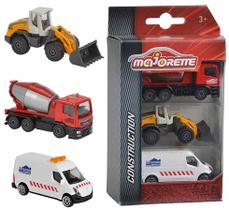 Pack c/3 Miniaturas Serie Construction Majorette 1/64 Set 1