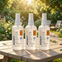 Pack c 3 vidros de Repelente Moskitoff Adulto 100ml Spray com DEET