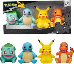 Pack C/ 4 Bonecos De Vinil 10 Cm - Pokémon Select - Jazwares