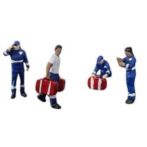 Pack c/ 4 Figuras Socorristas do SAMU1:87 HO Dio Studios 87343