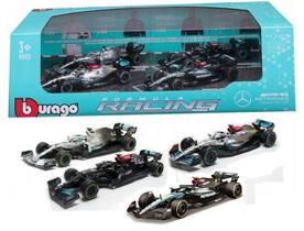 Pack c/ 4 Miniaturas Mercedes AMG F1 - Lewis Hamilton - Formula 1 - 1/43 - Bburago Pack c/ 4 Miniaturas Mercedes AMG F1 - Lewis Hamilton - Formula 1 - 1/43 - Bburago