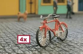 Pack C/ 4 Miniaturas Para Maquete Bicicletas Mod.01 1/87 Ho Studio Dio 87250