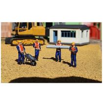 Pack C/ 4 Miniaturas Para Maquete Operários De Via Mod.01 Studio Dio 87201