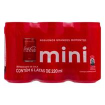 Pack c/6 unidades de refrigerante de cola 220ml.