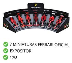 Pack C/ 7 Miniatura F1 Ferrari Racing C/ Expositor 1/43 Bburago Pack C/ 7 Miniatura F1 Ferrari Racing C/ Expositor 1/43 Bburago