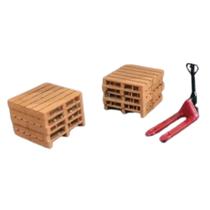 Pack c/ Figuras Paleteira c/ Pallets 1:87 HO Dio Studios 87425