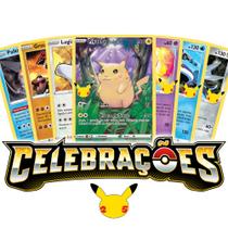 Pack Celebrações Cartas Raras Foil de Pokémon em Português