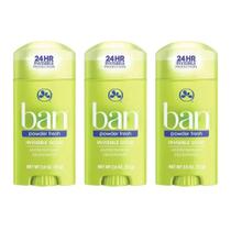 Pack Com 03 Desodorante Ban Powder Fresh 73g 100% - Envio Imediato