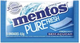Pack com 15 Goma de Mascar Mentos Pure Fresh Mint 8,5g